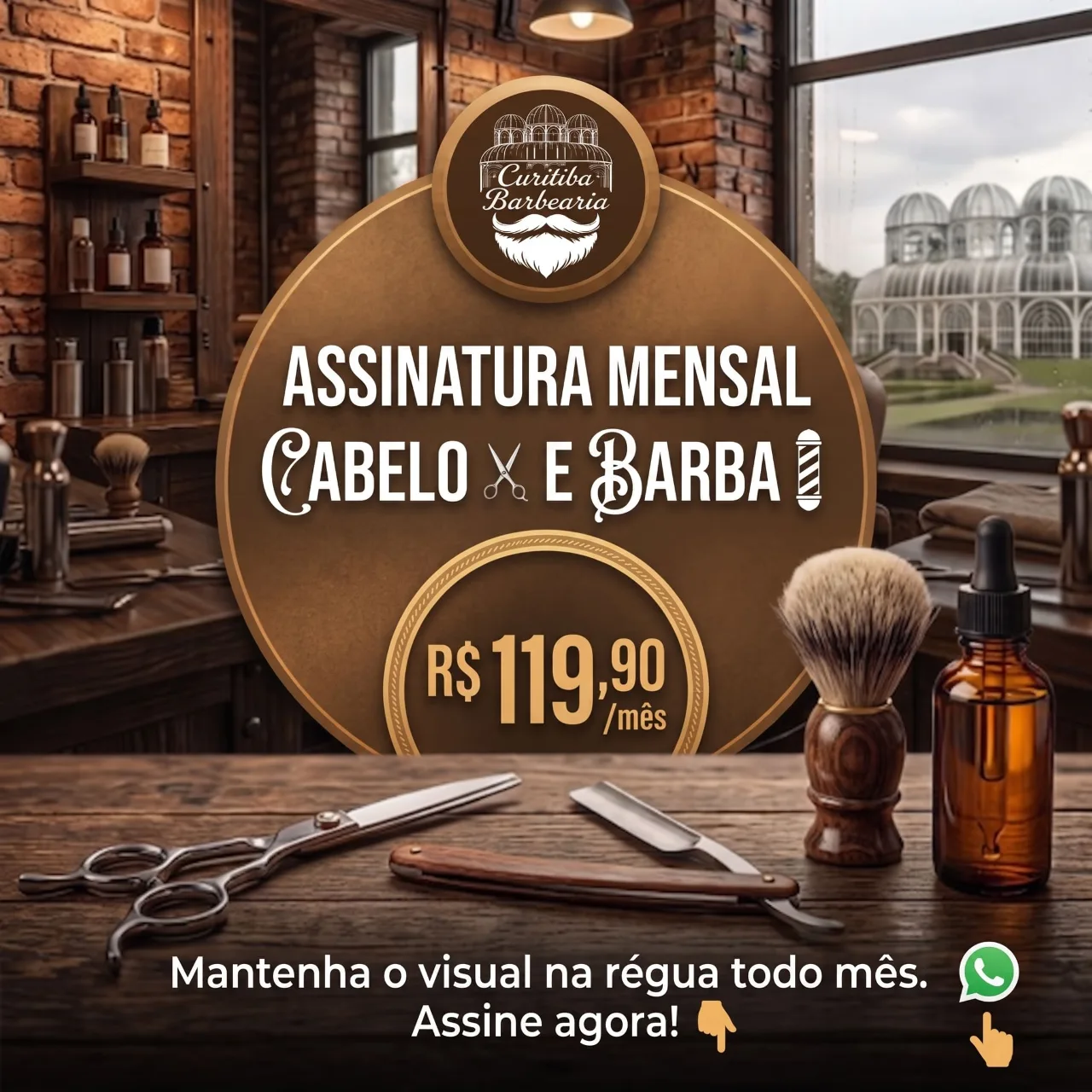 Assinatura mensal Cabelo e Barba de Segunda a Quinta