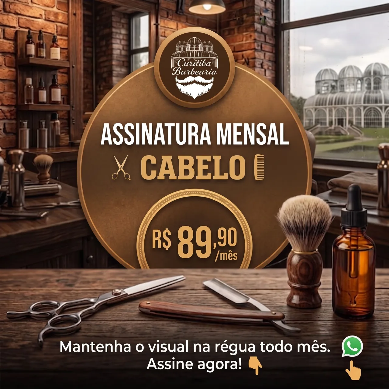 Assinatura mensal Cabelo de Segunda a Quinta